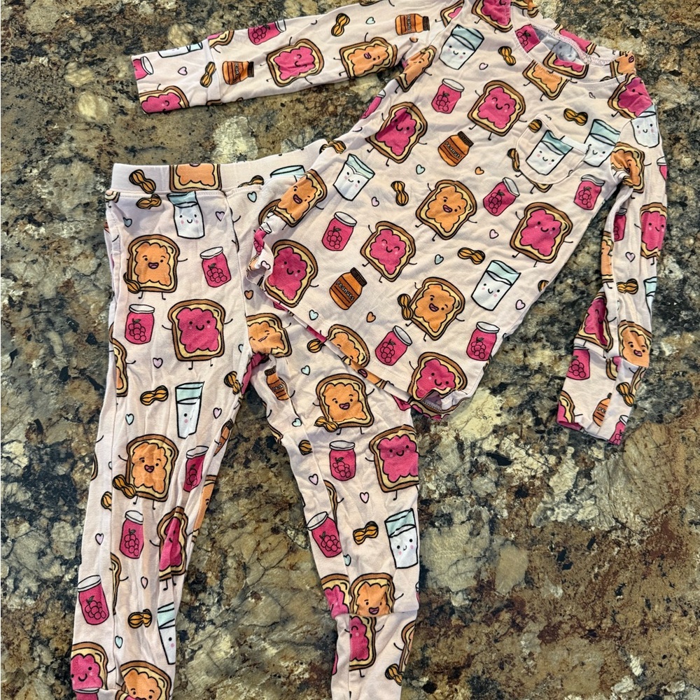 Cute Food Print Pajama Set